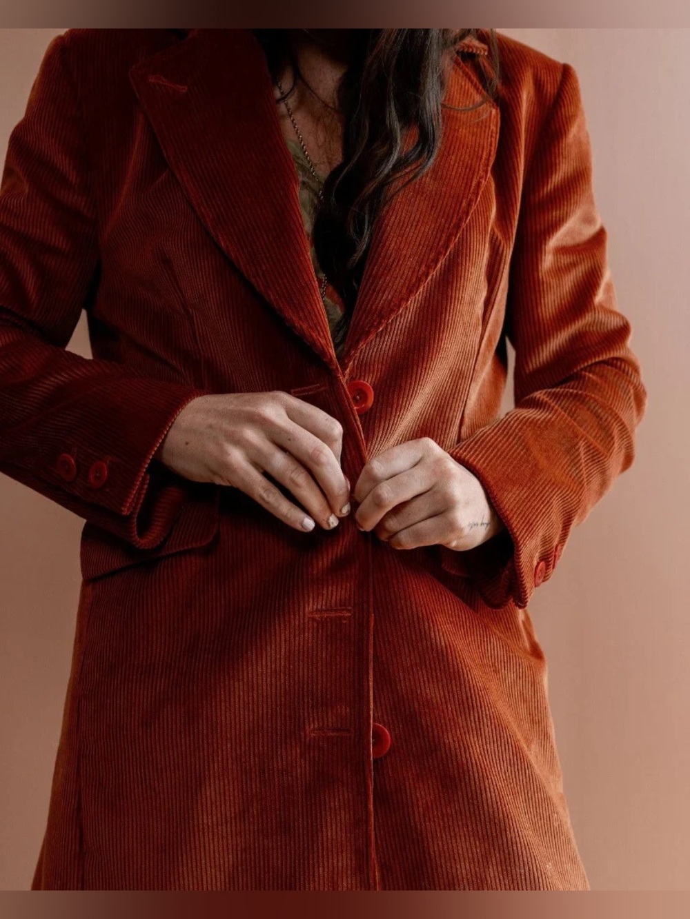 BCBG Max Azria Vintage Cognac Suede Leather Duster Coat Jacket Women’s 0 Y2K